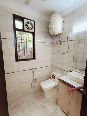 Bathroom in 2 BHK Builder Floor at Malviya Nagar – for Rent