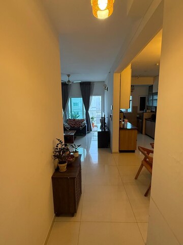 Living Room in 3 BHK Apartment at L&T Raintree Boulevard, Hebbal – for Rent