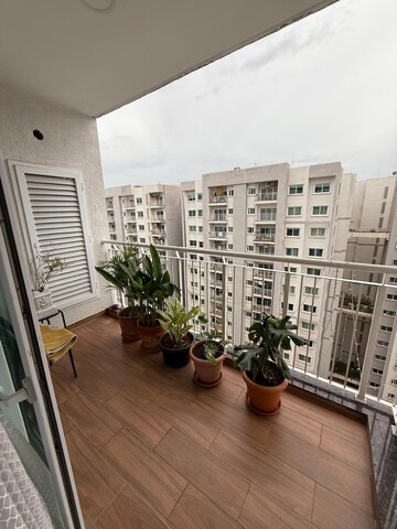 Balcony in 3 BHK Apartment at L&T Raintree Boulevard, Hebbal – for Rent