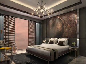 Bedroom in 4 BHK Apartment at Lodha Trump Tower, Worli – for Sale