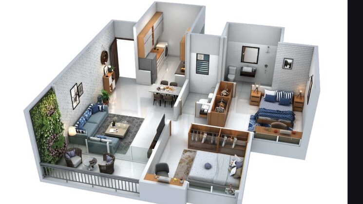 Floor Plan, hadapsar 2 Bedroom 730 Sq.Ft. Apartment In Hadapsar Pune 9073461