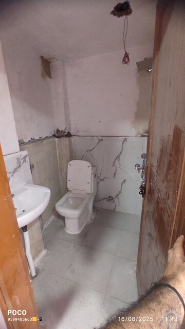 Bathroom in 1 BHK Builder Floor at Mehrauli – for Rent