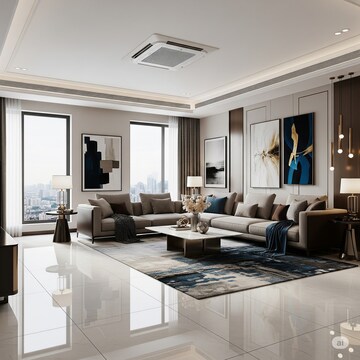 Living Room in 2.5 BHK Apartment at One Indiabulls, Sector 104 – for Sale