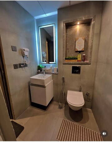 Bathroom in Studio Apartment at Supertech Supernova Spira Suites, Sector 94 – for Rent