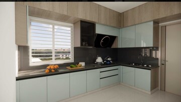 Kitchen in 3 BHK Apartment at Rajapushpa Provincia, Narsingi – for Rent