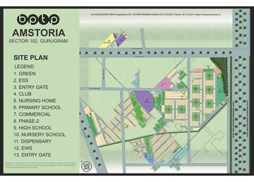4 BHK Builder Floor – Map Location View at BPTP Amstoria, Sector 102 - for Sale