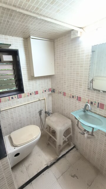 Bathroom in 3 BHK Apartment at Poonam Apartments Worli, Worli – for Rent