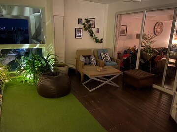 Living Room in 4 BHK Apartment at K Hemani Bay View, Andheri West – for Rent