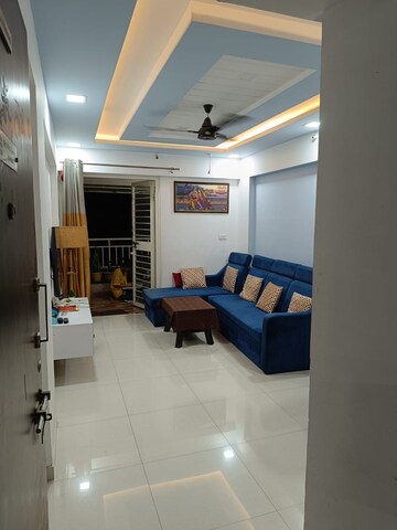 Living Room in 2 BHK Apartment at Charholi Budruk – for Rent
