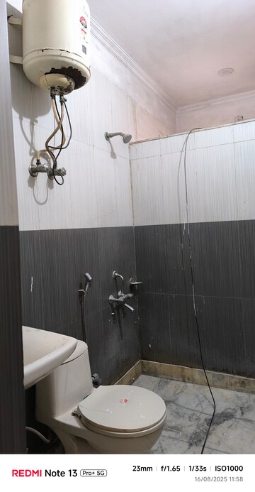 Bathroom in 2 BHK Builder Floor at Huda CGHS, Sector 56 – for Rent