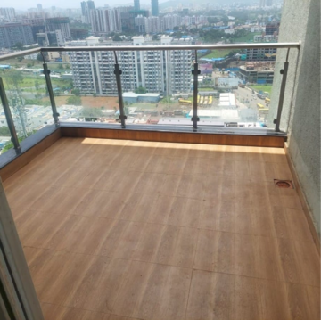 Balcony in 2 BHK Apartment at Skyscraper, Mumbai Bangalore Highway – for Rent