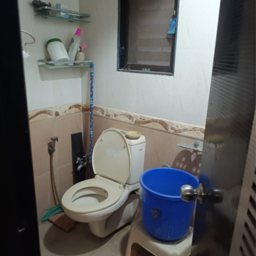 Bathroom in 1 BHK Apartment at Ajmera Valencia, Bhakti Park – for Rent