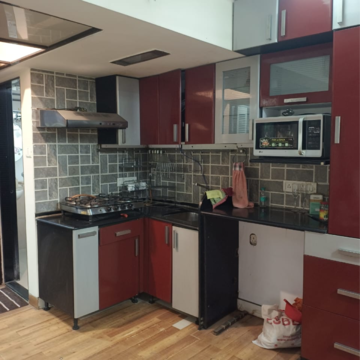 Kitchen in 1 BHK Apartment at Ajmera Valencia, Bhakti Park – for Rent