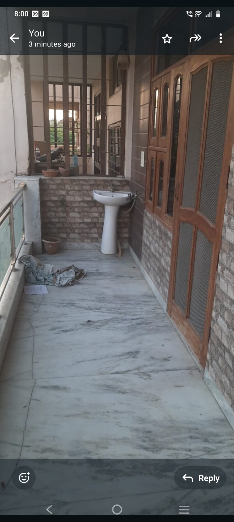Balcony, sector 46 2 Bedroom 108 Sq.Yd. Builder Floor In Sector 46 Faridabad 9075639