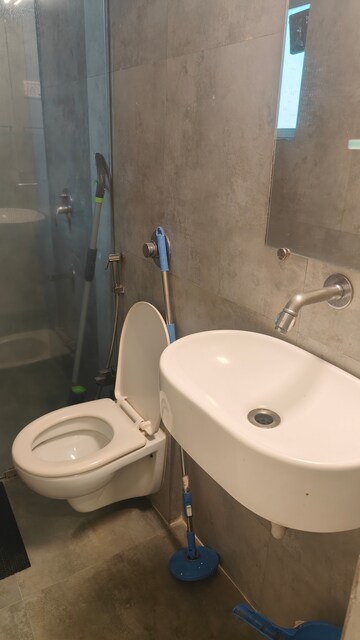 Bathroom in 2 BHK Apartment at Ashirwad Tower, Andheri West – for Rent
