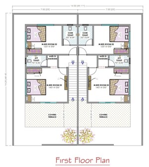 Floor Plan in 3 BHK Villa at Savedi – for Sale
