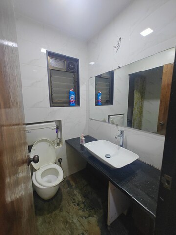 Bathroom in 3 BHK Apartment at Meridian Apartment, Nerul Sector 6 – for Rent