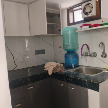 Kitchen in 1 BHK Builder Floor at Malviya Nagar – for Rent
