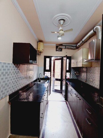 Kitchen in 3 BHK Builder Floor at Boutique Residential Apartments A-10, Gulmohar Park – for Rent