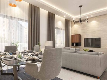 Living Room in 3 BHK Apartment at Goel Ganga Serio, Kharadi – for Sale