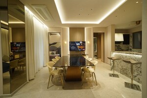 Living Room in 3 BHK Apartment at Adani Ten BKC, Bandra East – for Sale