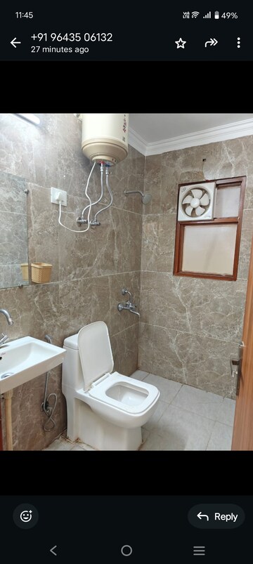 Bathroom in 2 BHK Builder Floor at Saket – for Rent
