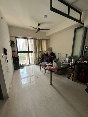 Living Room in 1 BHK Apartment at Lodha Crown Quality Homes, Majiwada – for Sale