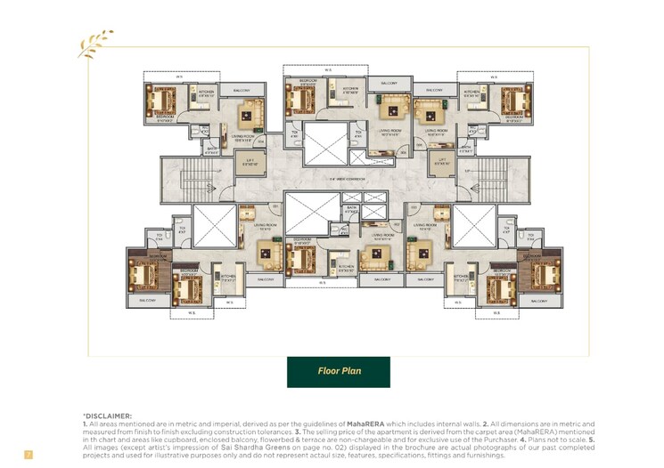 Floor Plan, sai-shradha-the-greens 2 Bedroom 487 Sq.Ft. Apartment In Taloja Sector 2 Navi Mumbai 9076496