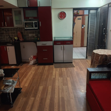 Kitchen in 1.5 BHK Apartment at Ajmera Cosmic Heights, Bhakti Park – for Rent