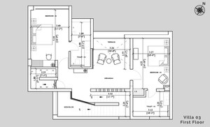 Floor Plan in 3 BHK Villa at Siolim – for Sale