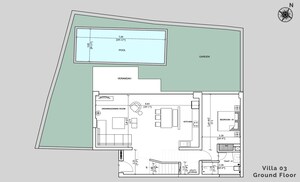 Floor Plan in 3 BHK Villa at Siolim – for Sale