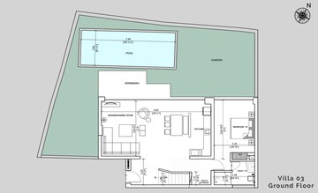 Floor Plan in 3 BHK Villa at Siolim – for Sale
