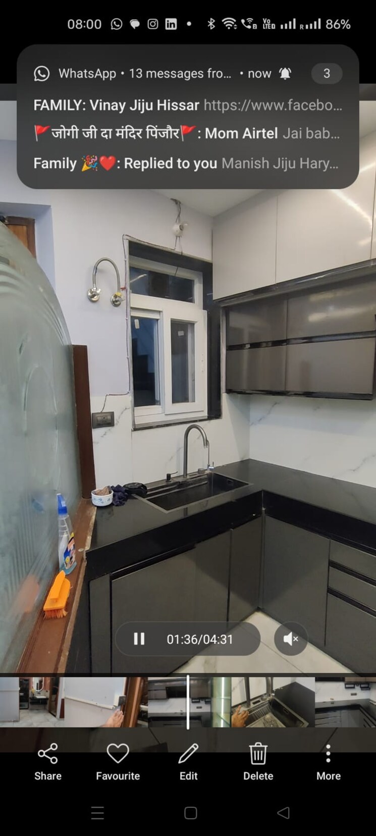 Kitchen, dhakoli 3 Bedroom 1890 Sq.Ft. Builder Floor In Dhakoli Zirakpur 9077180