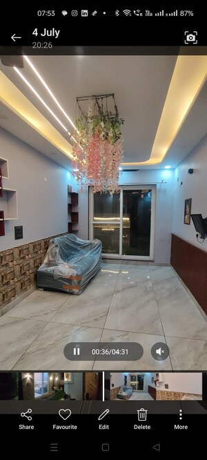 Living Room in 3 BHK Builder Floor at Dhakoli – for Sale