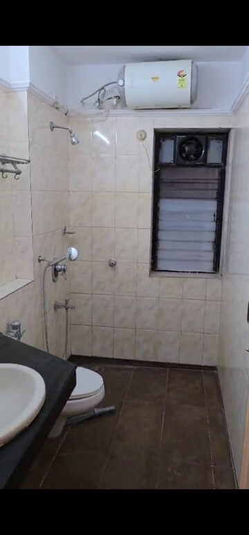 Bathroom in 3 BHK Apartment at Vasant Valley Complex, Malad East – for Rent