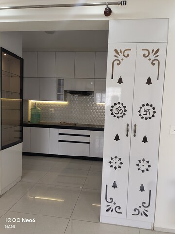 Kitchen in 2.5 BHK Apartment at Arvind Oasis, Thanisandra – for Rent