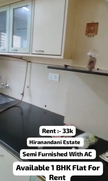Kitchen in 1 BHK Apartment at Ghodbunder Road – for Rent