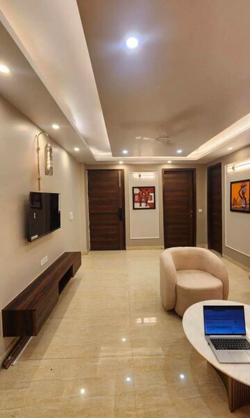 Living Room in 3 BHK Builder Floor at Saket – for Rent