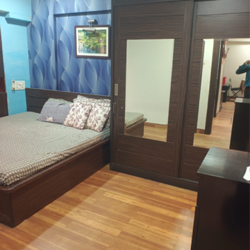 Bedroom in 1.5 BHK Apartment at Ajmera Valencia, Bhakti Park – for Rent