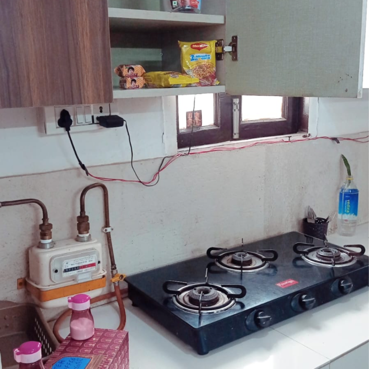 Kitchen, greater kailash i 1 Bedroom 800 Sq.Ft. Builder Floor In Greater Kailash I Delhi 9078365