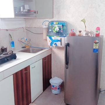 Kitchen in 1 BHK Builder Floor at Greater Kailash I – for Rent