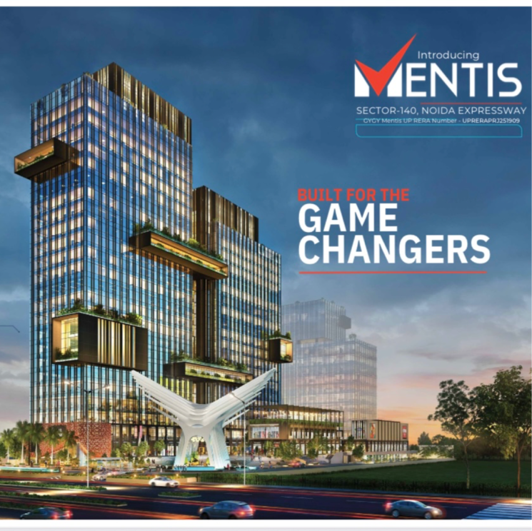 Exterior View, gygy-mentis Commercial Office Space 1000 Sq.Ft. In Sector 140 Noida Noida 9078504