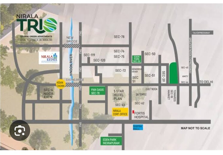 Floor Plan, nirala-trio 3 Bedroom 1289 Sq.Ft. Apartment In Tech Zone 4 Greater Noida Greater Noida 9078830