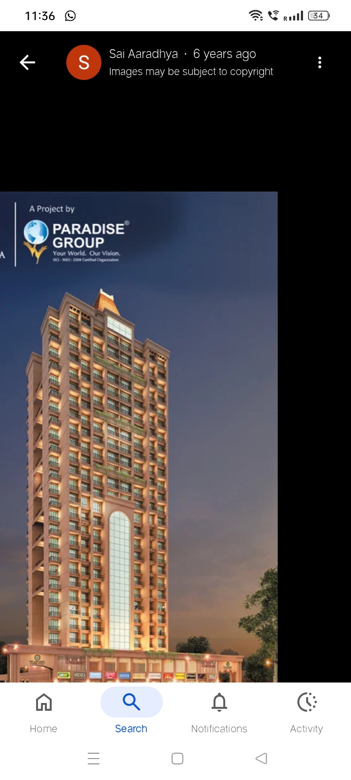 3 BHK Apartment For Rent in Paradise Sai Aaradhya