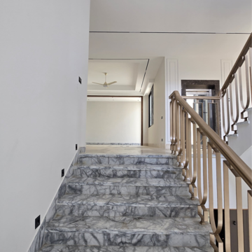 Staircase in 6 BHK Villa at Chattarpur – for Sale