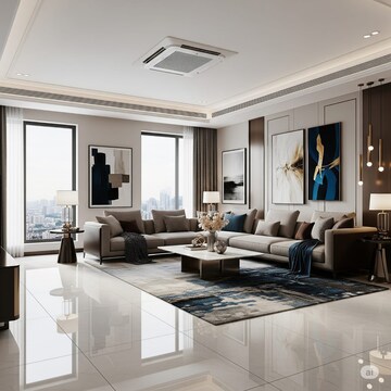 Living Room in 2 BHK Apartment at One Indiabulls, Sector 104 – for Sale