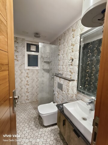 Bathroom in 3 BHK Builder Floor at Vasant Kunj – for Rent