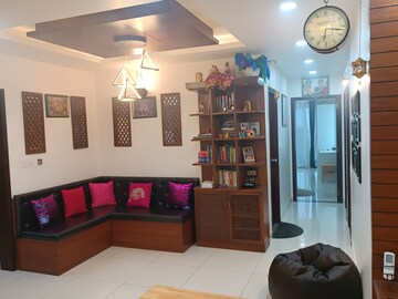 Living Room in 3.5 BHK Apartment at Puravankara Palm Beach, Hennur – for Rent