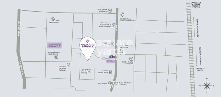 Map Location, oxford-navrang-crystal 1 Bedroom 413 Sq.Ft. Apartment In Goregaon West Mumbai 9066470