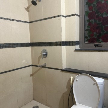 Bathroom in 2 BHK Apartment at Unitech Uniworld Gardens 2, Malibu Town – for Rent